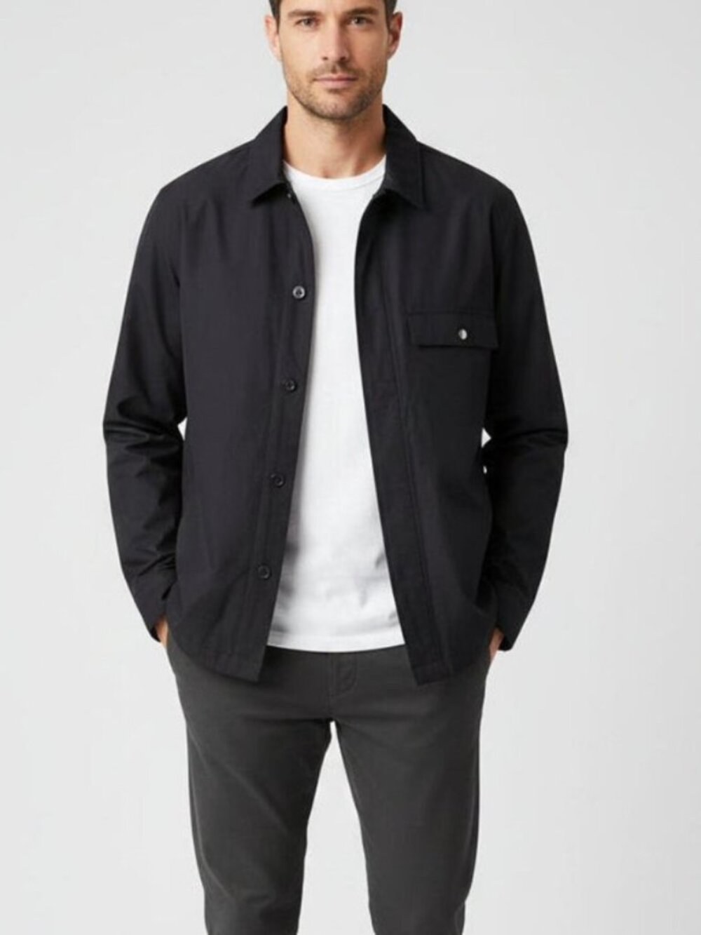 Banana Republic Water Resistant Utility Chore Jacket Black XLT